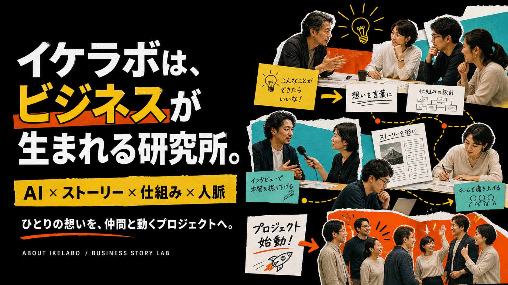 会話から想いを引き出し、ストーリーと仕組みに変え、仲間とプロジェクトを動かすイケラボ