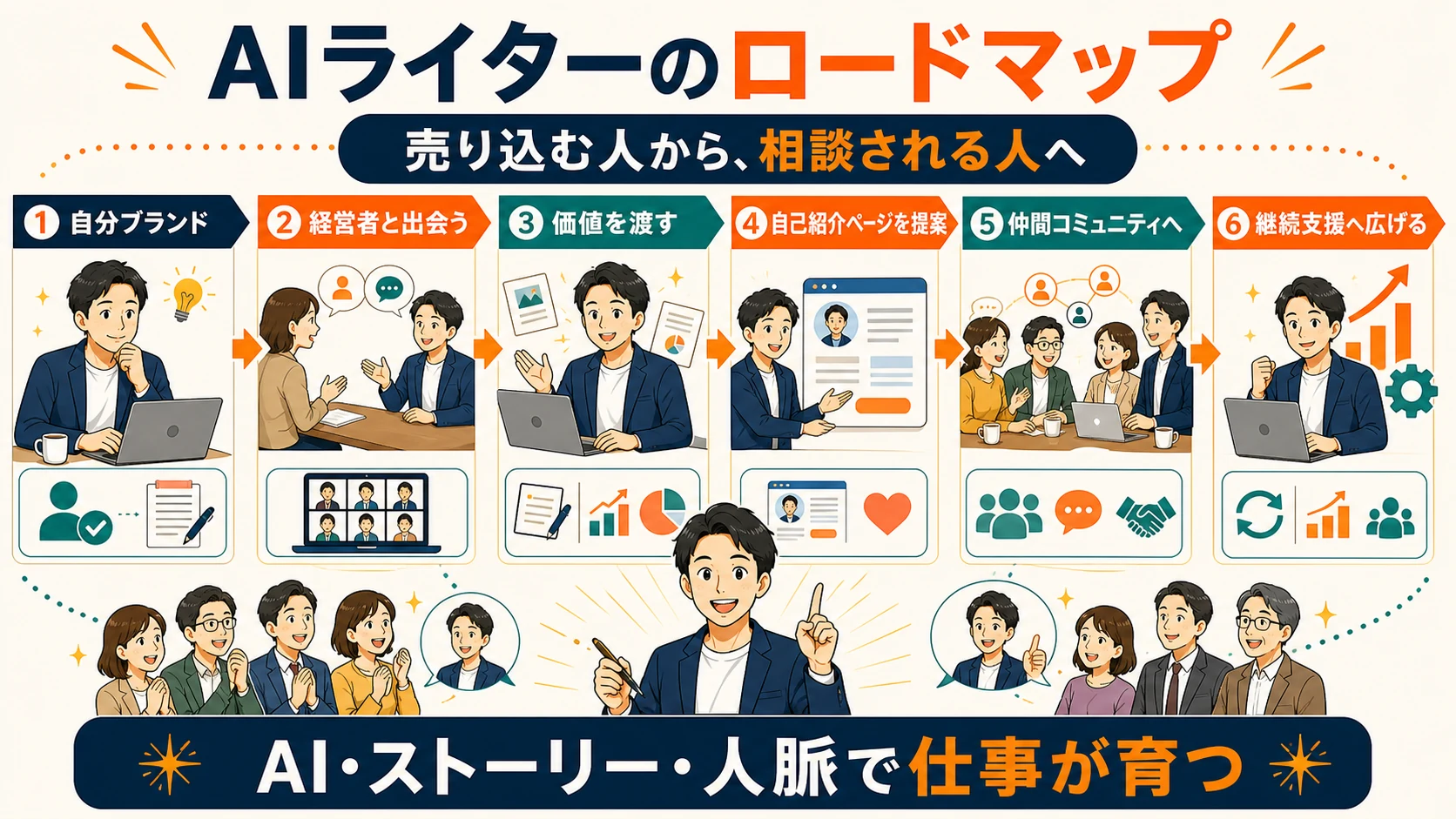 AIライターのロードマップ図解