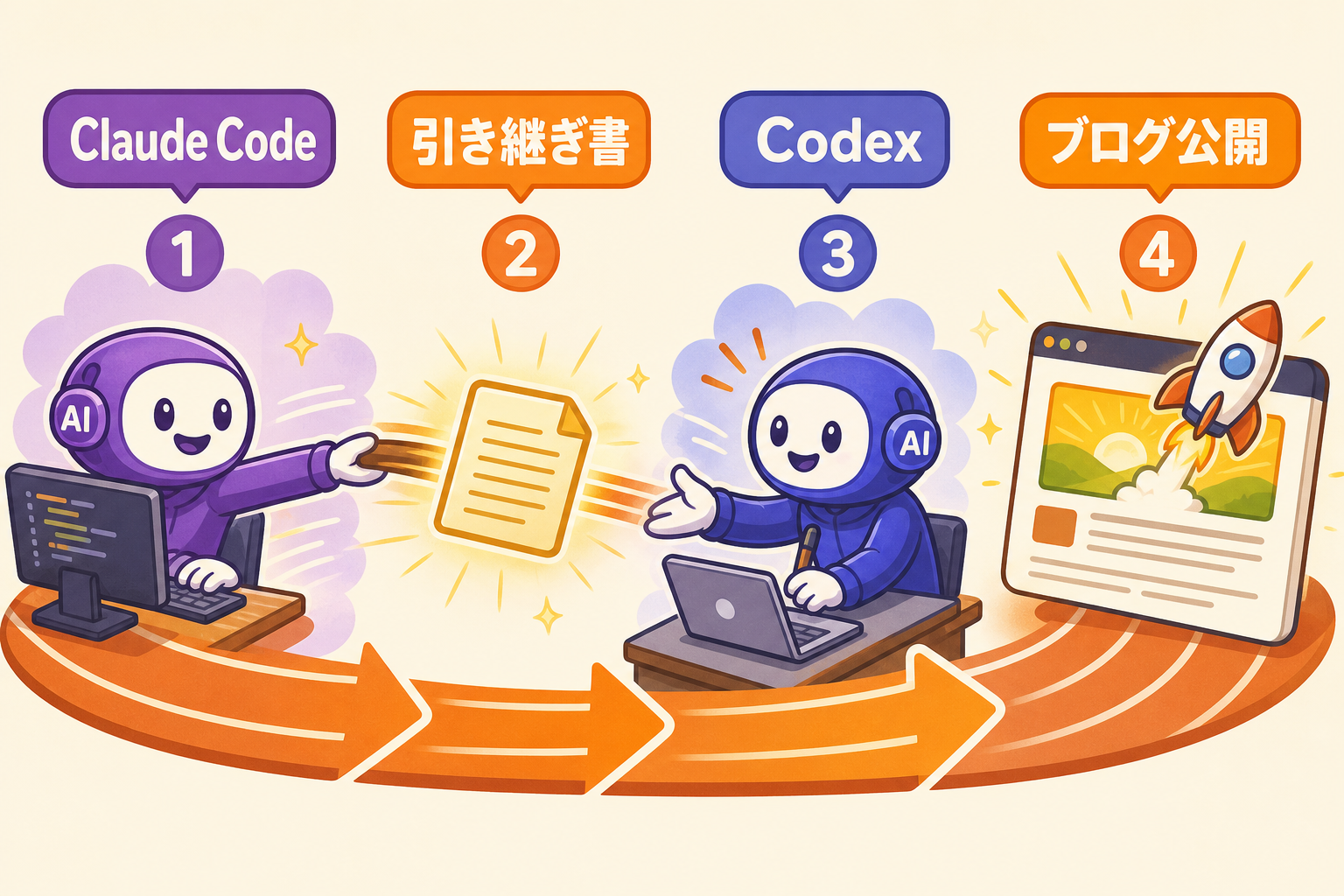 Claude Codeから引き継ぎ書、Codex、ブログ公開へつなぐバトンリレー