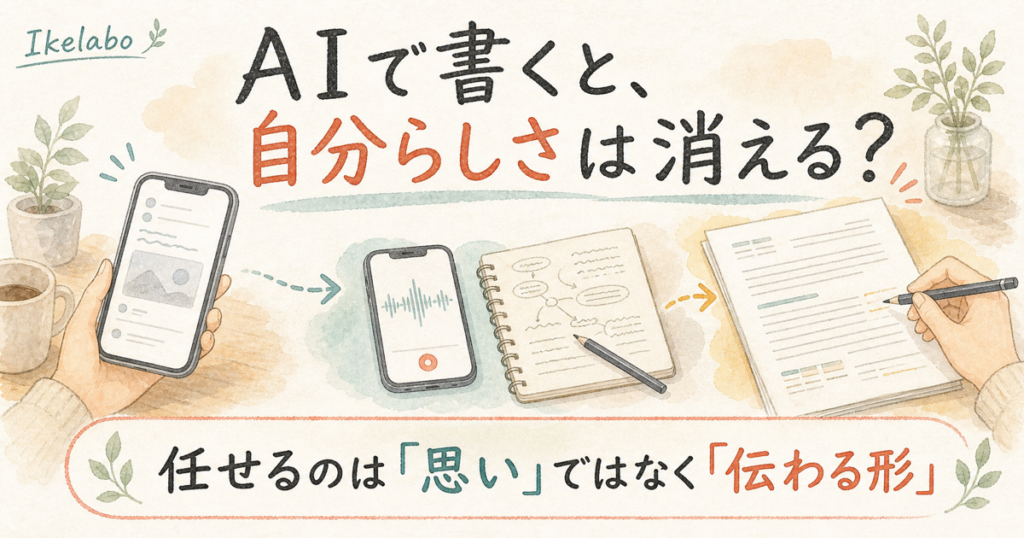 AIで文章を書くと、自分らしさは消えるのか？