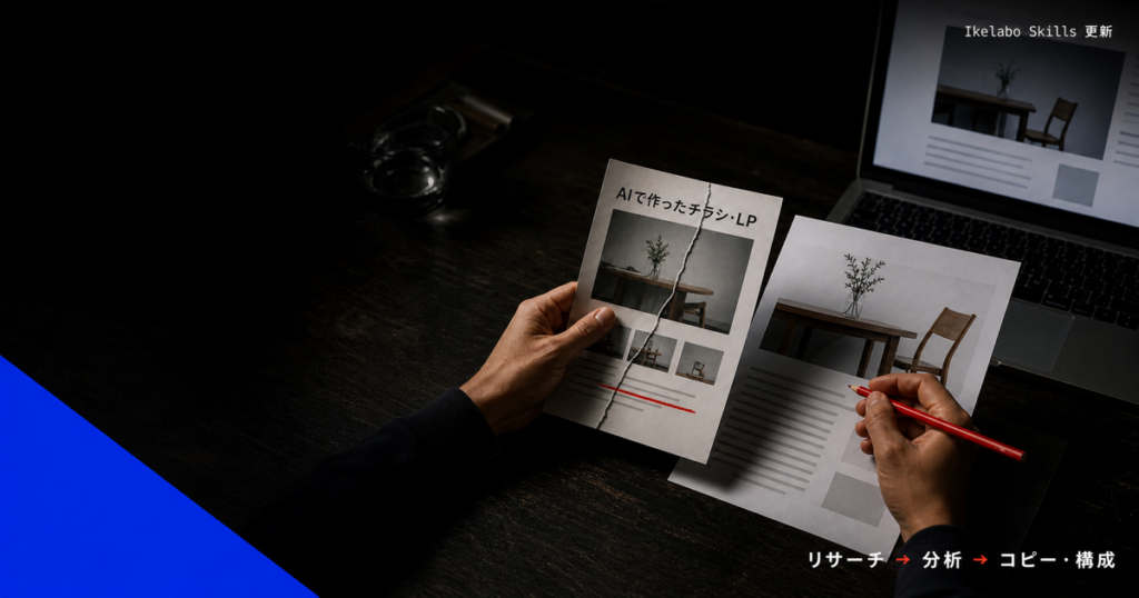 チラシ・LPをいきなり作らない｜Ikelabo Skillsに「リサーチから考える力」を追加