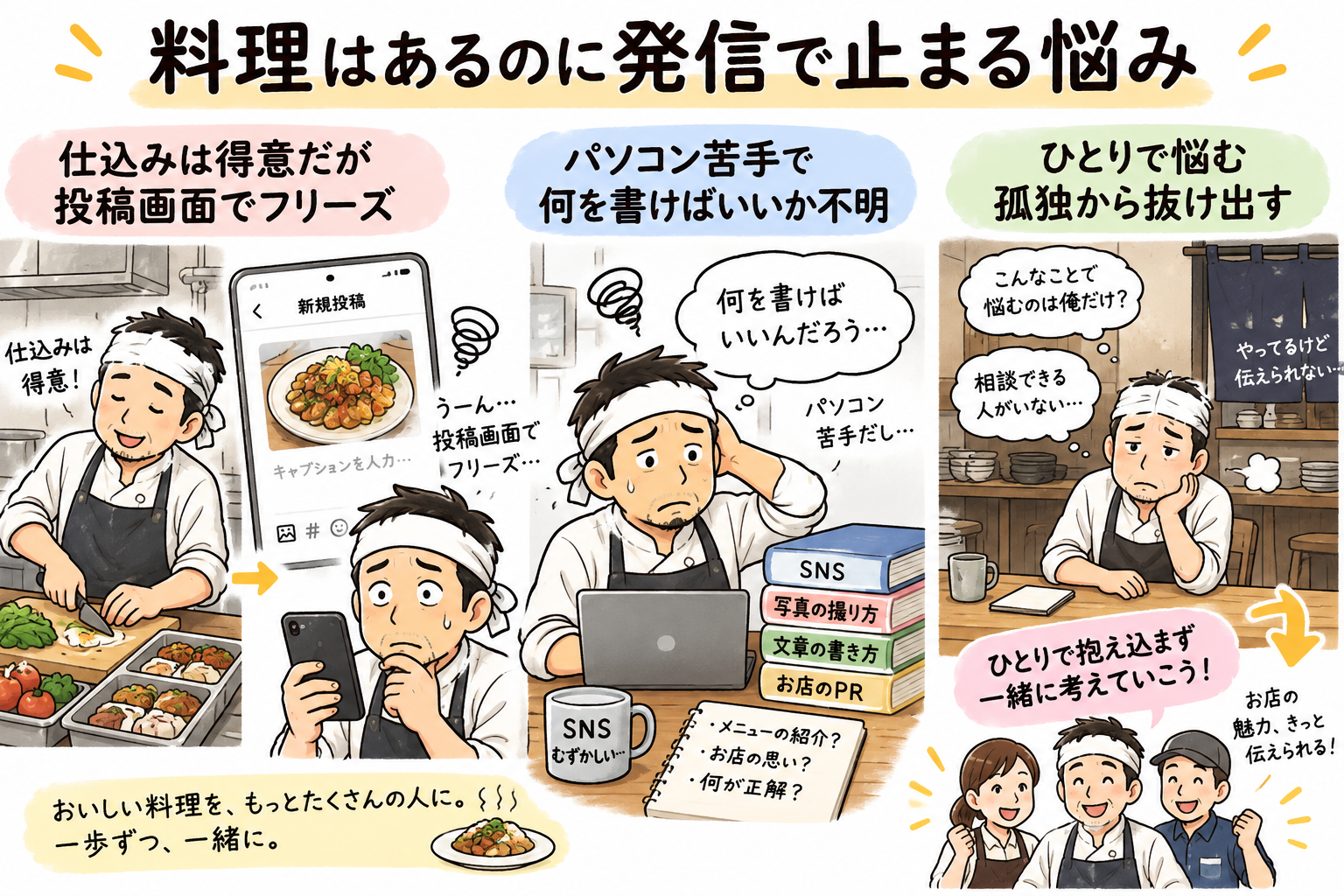 料理はあるのに発信で止まる悩み