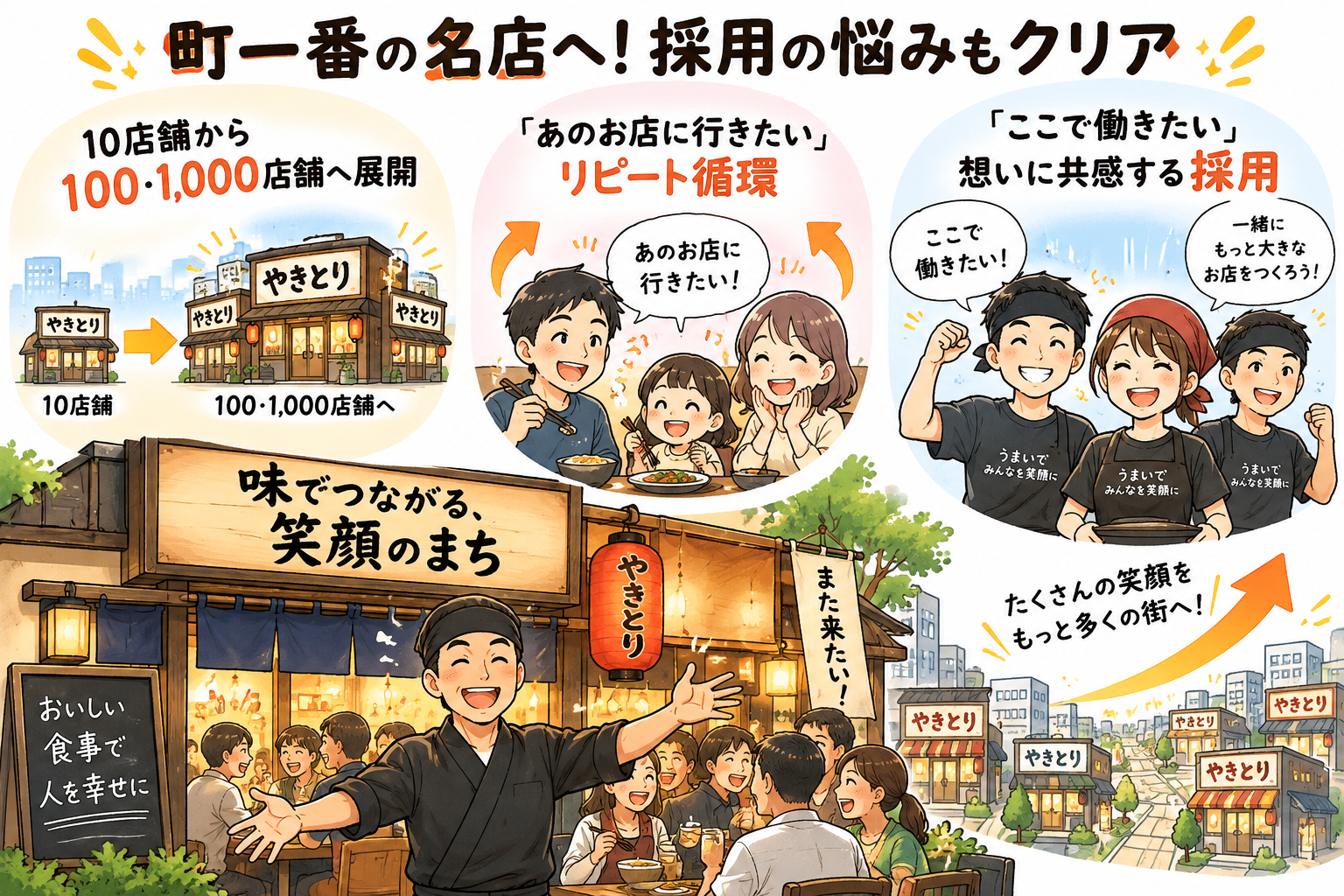 町一番の名店へ！採用の悩みもクリア