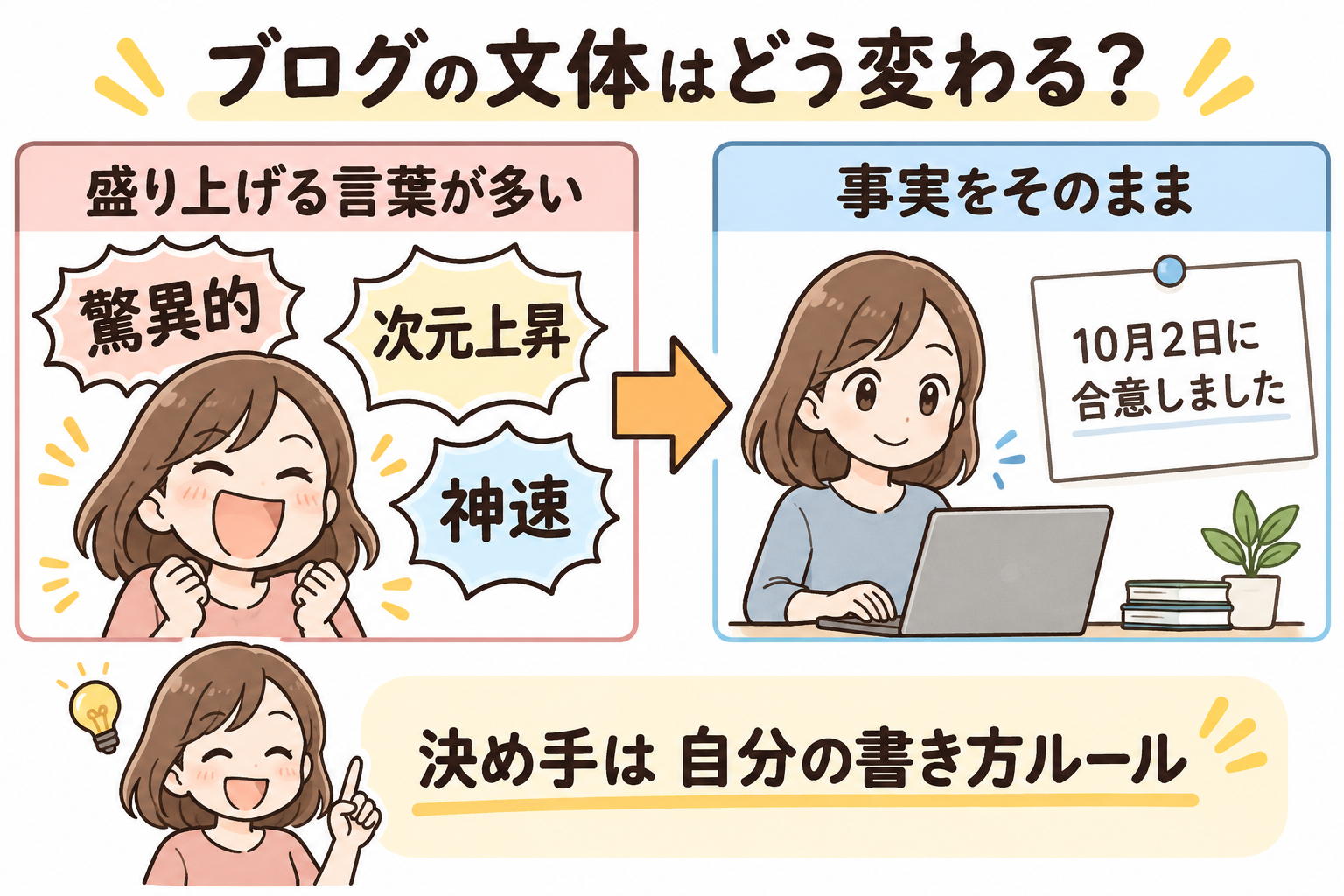 ブログの文体はどう変わる？
